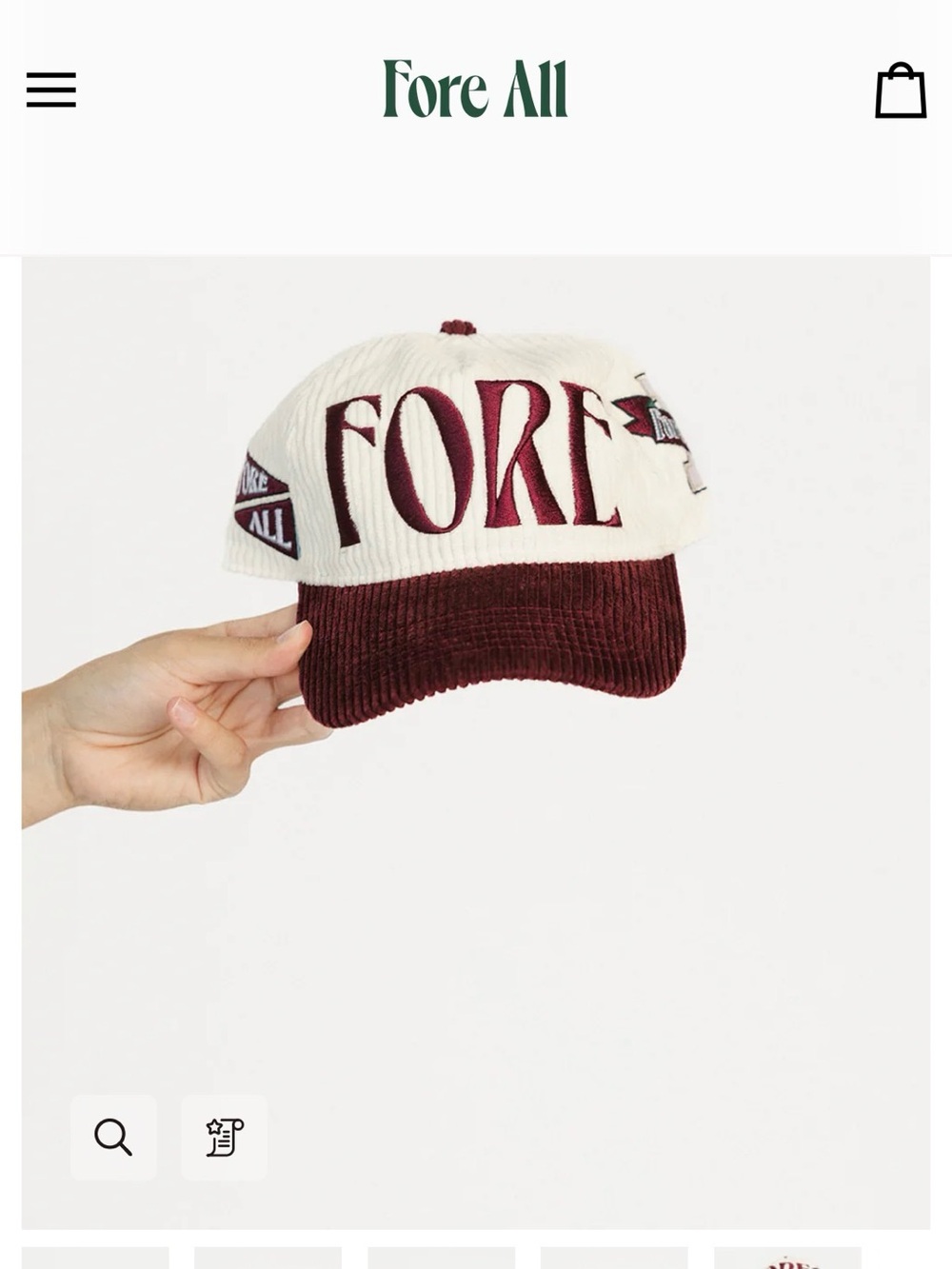 Fore All University Hat Angora/Merlot OS NWT Women’s Golf